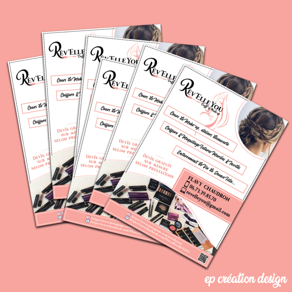 Flyers pour coiffeuse à domicile