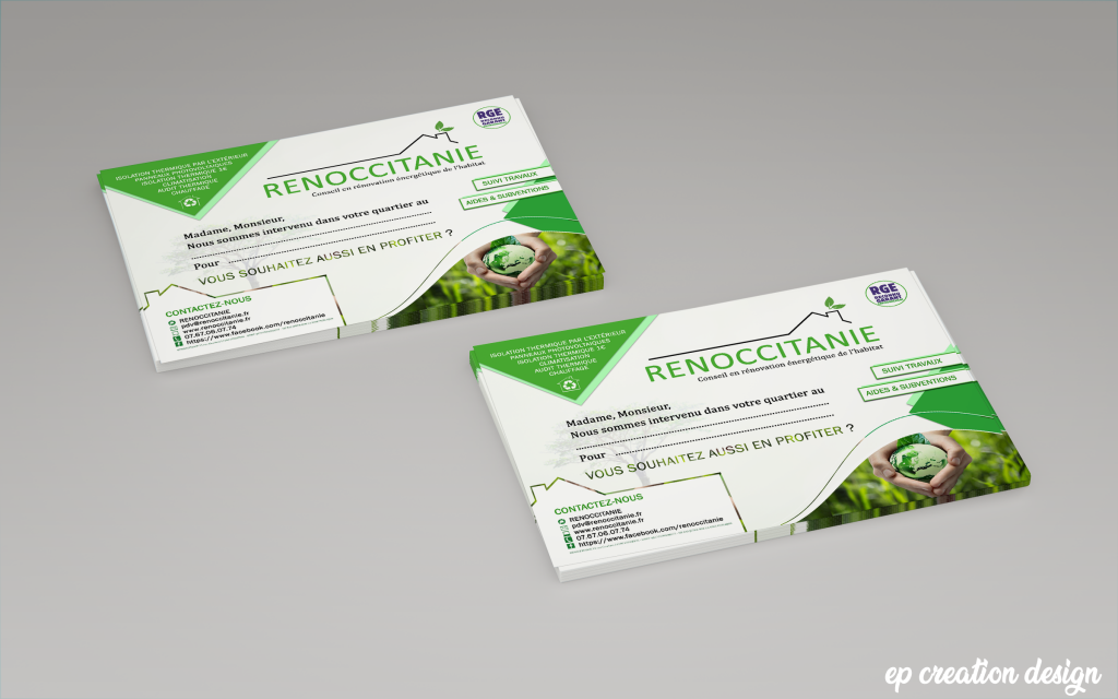 flyers personnalisés réalisés sur mesure pour inviter de potentiels clients à se renseigner