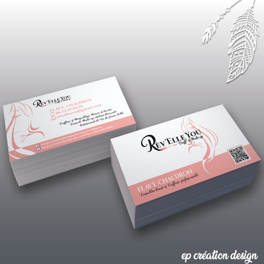 Cartes de visite Rev'elle You, conseillere coiffure et beauté