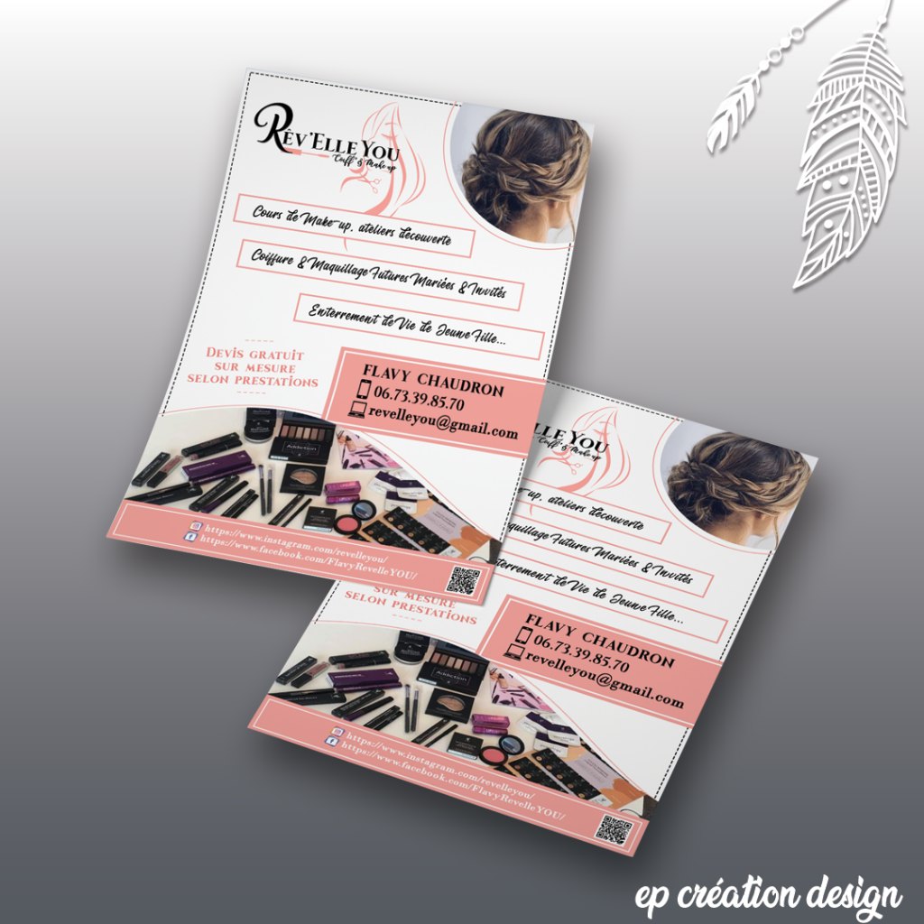 Flyers pour une coiffeuse à son compte