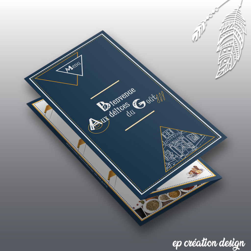 Carte de restaurant aux délices du Gout