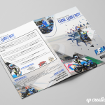 Livret créé pour un futur motard qui cherche de nouveaux sponsors - verso