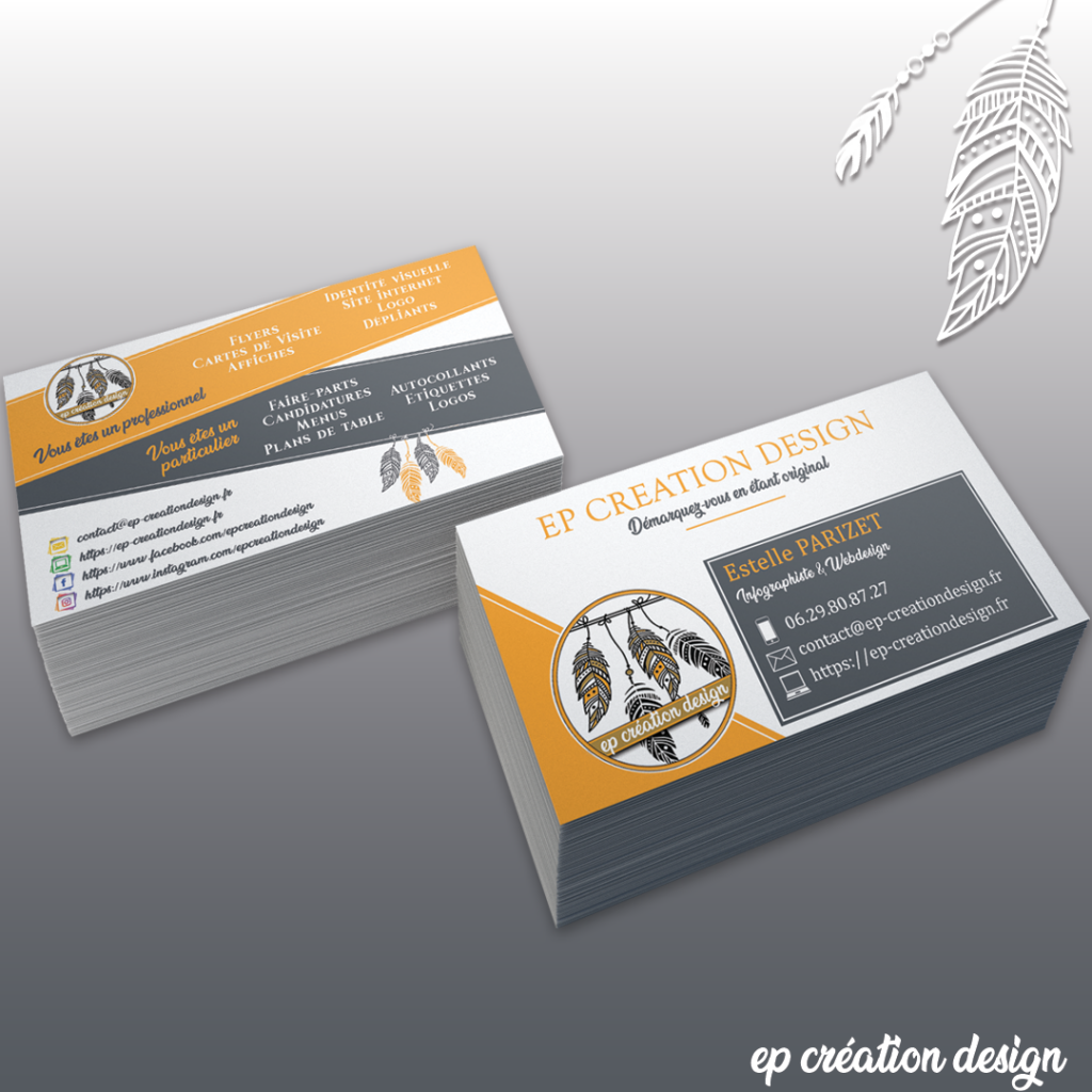 Cartes de visite d'EP Création Design