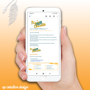 Pour l'envois de mail, l'entete et la signature mails peuvent être personnalisés à l'image de l'entreprise