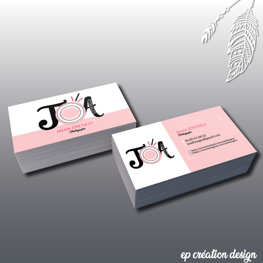 Cartes de visite recto-verso pour une photographe