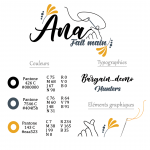 Charte graphique du logo Ana Fait Main