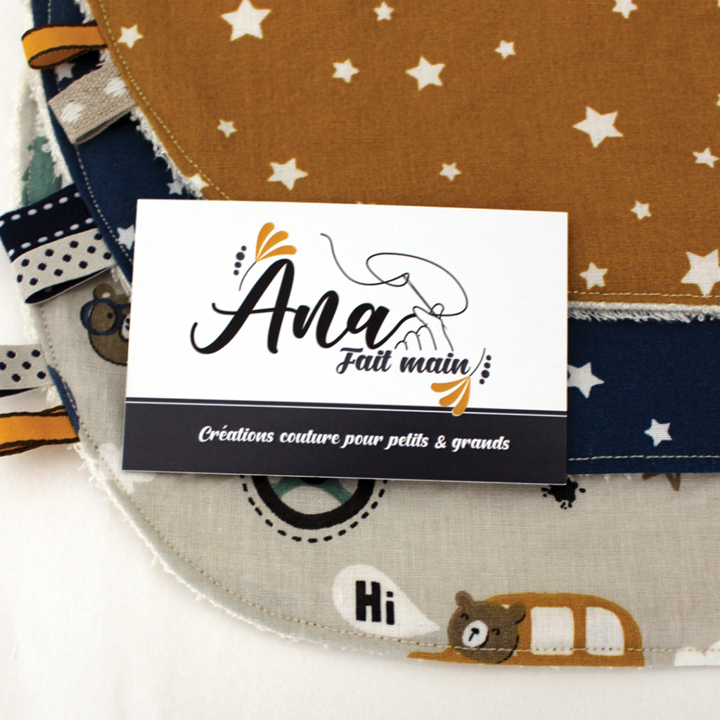 carte de visite pour une créatrice couture Ana Fait Main