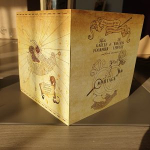 Faire part de mariage Harry Potter format classique texte modifiable en fonction de votre mariage