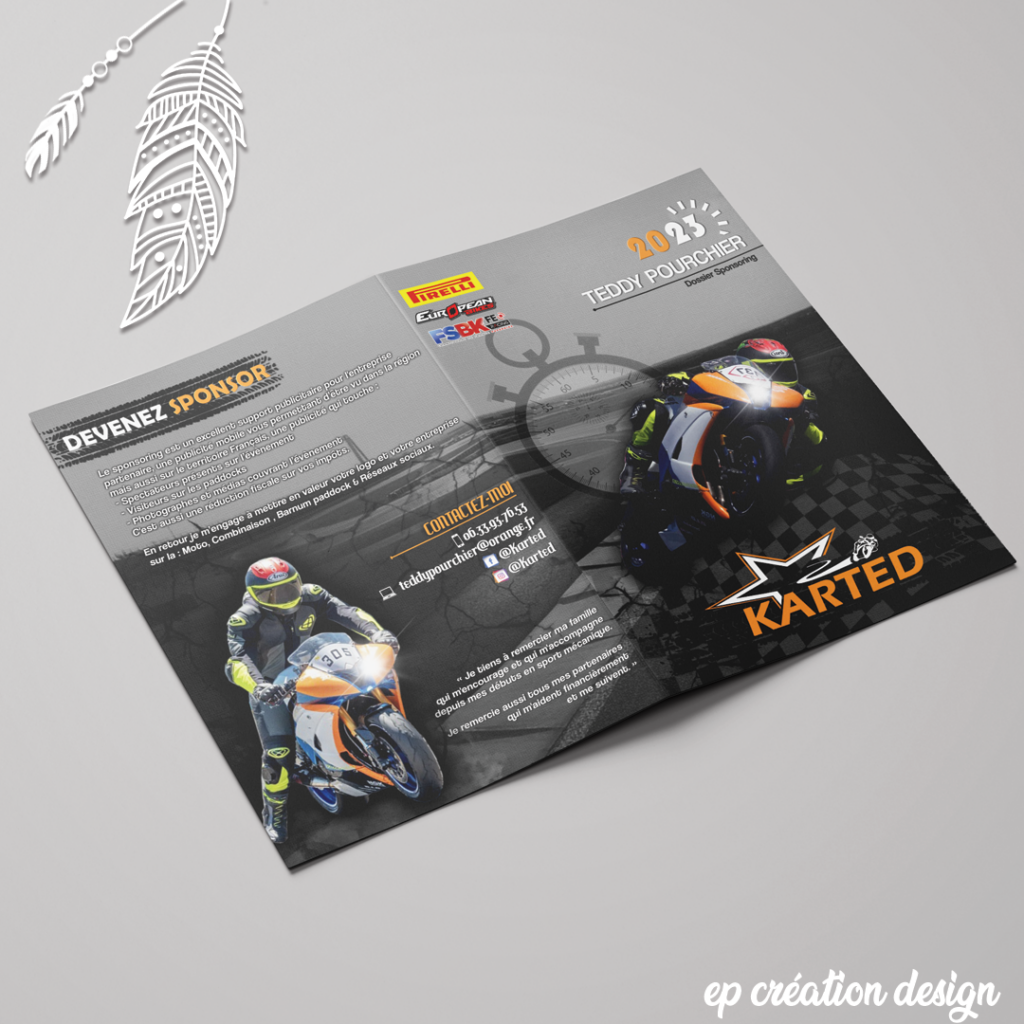 Dynamisez votre quête de sponsors avec un livret moto sur mesure. Atteignez vos objectifs de financement avec style et impact