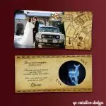 Carte de remerciement sur le thème Harry Potter, façon maraudeur