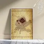 Affiche décorative Harry Potter thème Maraudeur mariage