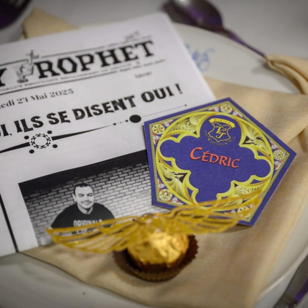 Alliez plaisir sucré et décoration originale avec ces chocogrenouilles marque-place pour un mariage Harry Potter inoubliable