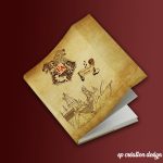 Couverture personnalisée Harry Potter pour livret de messe – Donnez une touche magique à votre cérémonie avec vos prénoms et blason sur-mesure !