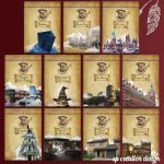 Organisez un mariage féerique avec des marque-tables Harry Potter : chaque table devient une maison ou un lieu emblématique !